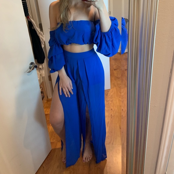 royal blue two piece